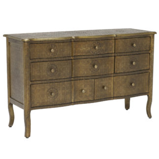 An Image of Zinnia 8 Drawer Sideboard, Brass