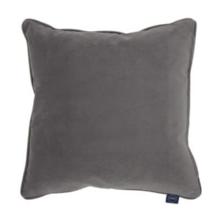 An Image of Plush Velvet Cushion, Charcoal