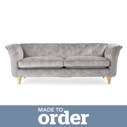 8bff000b0259b1523156a532b4d438f0e32eca77ba6bb2b40a096b155fc601ff.jpg An Image of Jaipur 3 Seater Sofa Slub Velvet Slub Velvet Forest Green