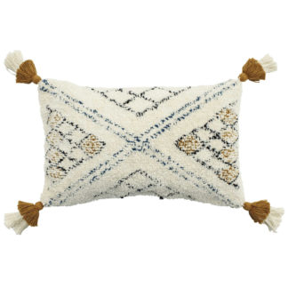 An Image of Tufted and Tassel Cushion, Ochre