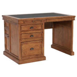 An Image of Villiers Reclaimed Wood Single Pedestal Desk
