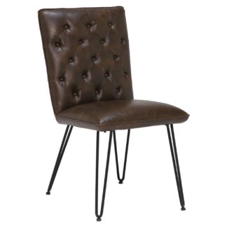An Image of Smyth Upholstered Dining Chair, Brown