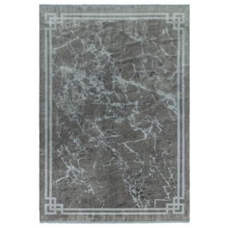 An Image of Zadana Rug, Silver with border