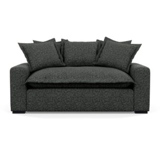 An Image of Heal's Brompton 2 Seater Sofa Brecon Charcoal Black Feet