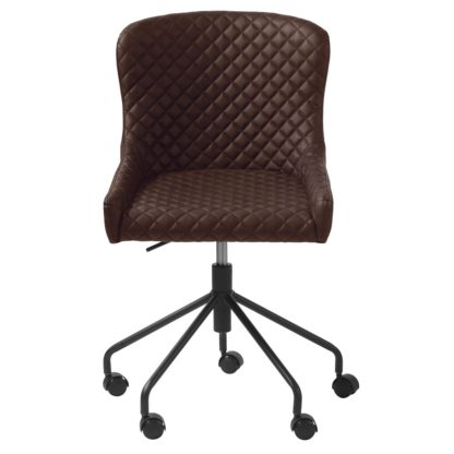An Image of Rivington Occasional Work Chair, Coffee Brown