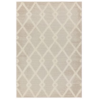 An Image of Tate Diamond Rug, Beige and Cream