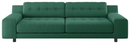 An Image of Habitat Hendricks 4 Seater Fabric Sofa - Orange