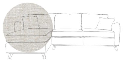 An Image of Heal's Ravello Left Hand Corner Sofa Broad Weave Lagoon