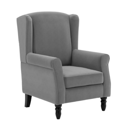 93ae47a0453f878ea03476e98fdc9d91135416aefb266678b770233614efafb6.jpg An Image of Oswald Wingback Armchair Velvet Luxe Navy