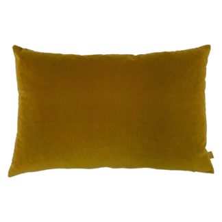 An Image of Velvet Mustard Cushion