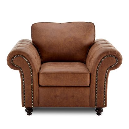 94b30cd11dead424307c65aa81d200b22feb09de898b7c8f2b40422e55beccb4.jpg An Image of Oakland Faux Leather Armchair Black