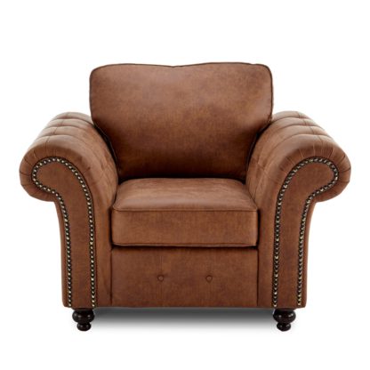 An Image of Oakland Faux Leather Armchair Black