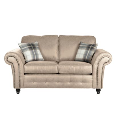 An Image of Oakland Faux Leather 2 Seater Sofa Black
