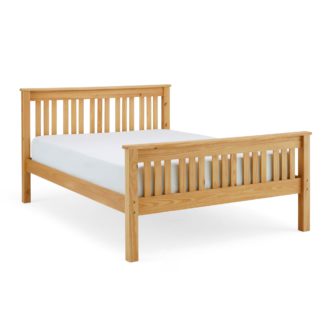 An Image of Natural Shaker Style Wooden Bed Frame Natural