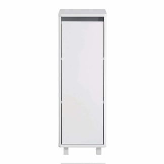 An Image of Senna Single Door Bathroom Floor Cabinet - White