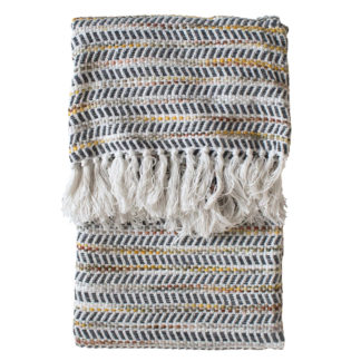 An Image of Striped Throw, Ochre