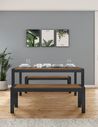 An Image of M&S Brookland Dining Table with Benches