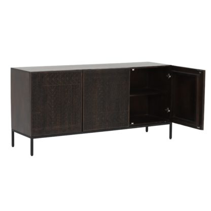 An Image of Inca Mango Wood Sideboard in Ebony Finish