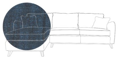 An Image of Heal's Ravello Left Hand Corner Sofa Broad Weave Lagoon