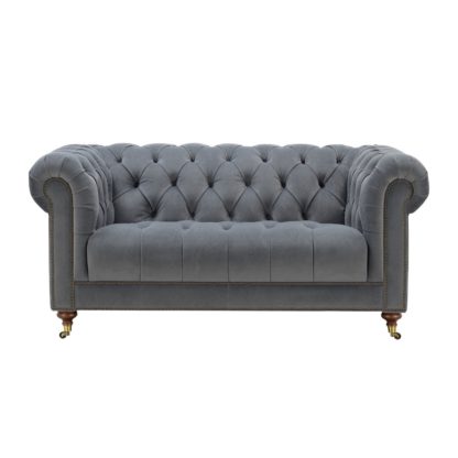An Image of Ullswater 2 Seater Sofa, Pewter Velvet