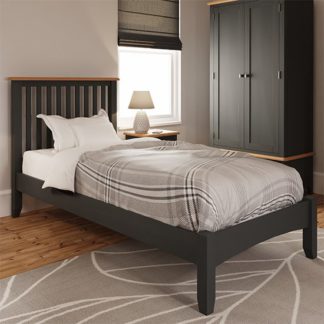 An Image of Gilford Wooden Single Bed In Grey