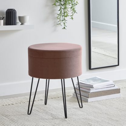 An Image of Joanna Storage Stool Mid Grey