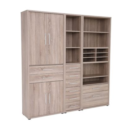 An Image of Pembridge Tall Wall Storage, Truffle Oak