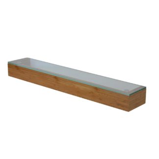 An Image of Wireworks Coffee Bamboo Glass Shelf