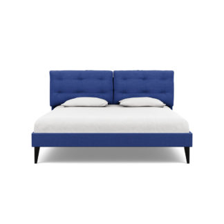 An Image of Heal's Mistral Super King Bed Brushed Cotton Cobalt