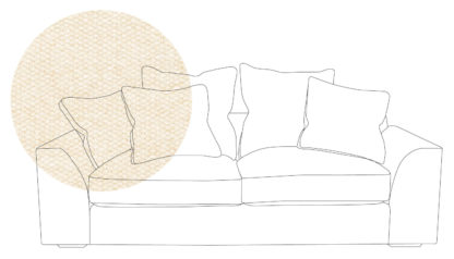 An Image of Heal's Cumulus 4 Seater Sofa Cotton Grain Black Feet