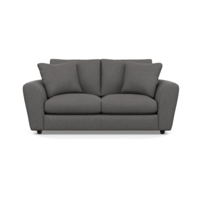 An Image of Heal's Snooze 3 Seater Sofa Brushed Cotton Cadet Black Feet