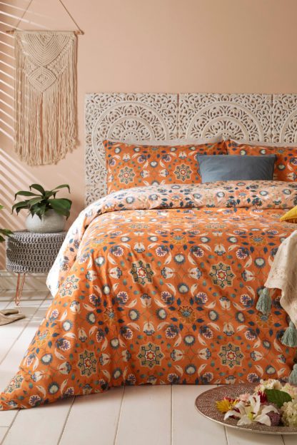 An Image of Folk Floral Double Duvet Set