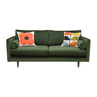 An Image of Orla Kiely Mimosa Small Sofa, Plain Velvet