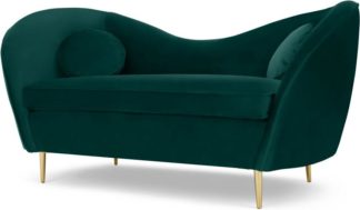 An Image of Kooper 2 Seater Sofa, Seafoam Blue Velvet