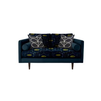 An Image of Orla Kiely Mimosa Small Sofa, Patterned Velvet