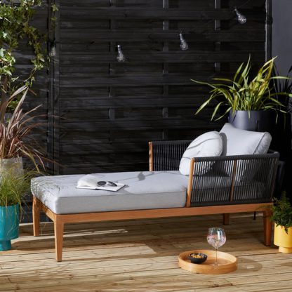 An Image of Elements Grey Rope Lounger Grey