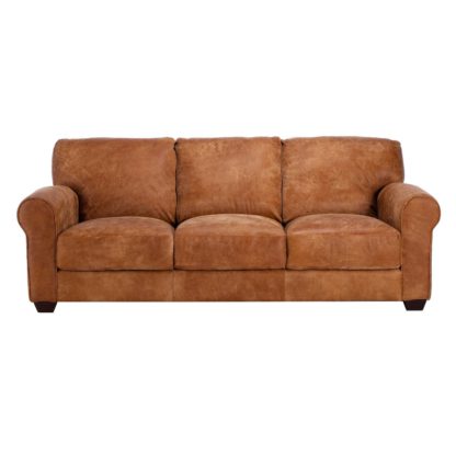An Image of New Houston Leather 3 Seater Sofa
