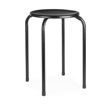 An Image of Adra Metal Stacking Stool Grey