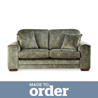 An Image of Morello 2 Seater Sofa Slub Velvet Slub Velvet Forest Green