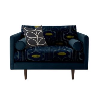 An Image of Orla Kiely Mimosa Snuggle Chair, Patterned Velvet
