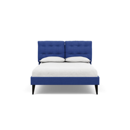 An Image of Heal's Mistral Double Bed Brushed Cotton Cobalt
