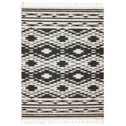 An Image of Tangier Rug, Black and White