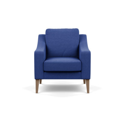 An Image of Heal's Richmond Armchair Brushed Cotton Cadet Black Feet