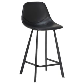 An Image of Fiori Counter Stool, Black