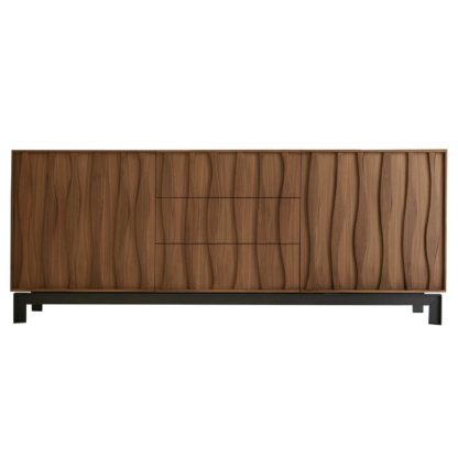 An Image of Porada Masai Sideboard, Canaletta Walnut & Grey Pewter