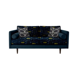 An Image of Orla Kiely Mimosa Medium Sofa, Patterned Velvet