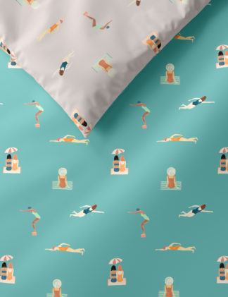 An Image of M&S Cotton Rich Swimmers Bedding Set