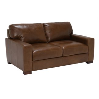 An Image of Lorenza Leather Loveseat, Fibre Seats