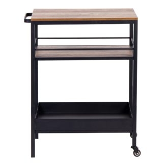 An Image of Fulton Kitchen Trolley Black