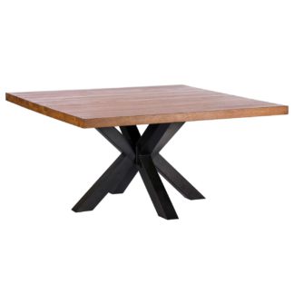 An Image of Navarro 150cm Star Dining Table, Dark Oak